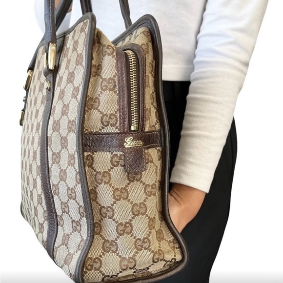 Gucci GG Monogram Shoulder Bag Briefcase - Picture 7 of 11